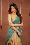 Mandana Teal Halfsaree ( Set of 3 )