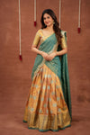 Mandana Teal Halfsaree ( Set of 3 )