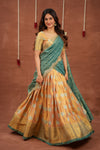 Mandana Teal Halfsaree ( Set of 3 )