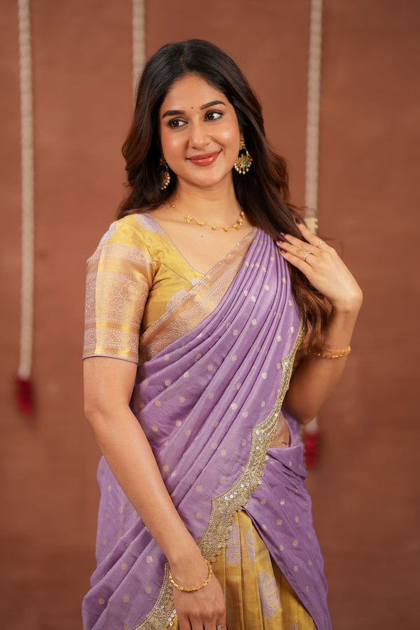 Mandana Lavender Halfsaree (Set of 3 )