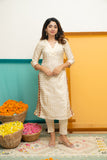 Ananya Ivory Kurti Set (Set of 2)