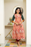 IMD - Yuvashree Orange & Green Kurti Set