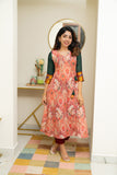 Yuvashree Orange & Green Kurti Set