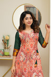 IMD - Yuvashree Orange & Green Kurti Set