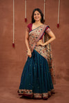 Kalyani Teal Halfsaree (Set of 3 )
