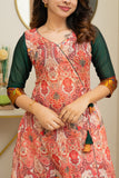 IMD - Yuvashree Orange & Green Kurti Set