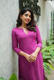Umaiyaal Magenta Kurti Set (Set of 2)