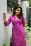 Umaiyaal Magenta Kurti Set (Set of 2)