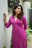 Umaiyaal Magenta Kurti Set (Set of 2)