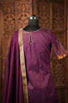 Venba Wine Chettinad Cotton Kurti Set ( Set of 2 )