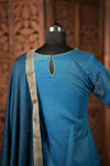 Venba Teal Chettinad Cotton Kurti Set (Set of 2 )