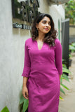 Umaiyaal Magenta Kurti Set (Set of 2)