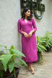 Umaiyaal Magenta Kurti Set (Set of 2)