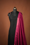 Tamizh Black Sleeveless Chettinad Cotton Kurti Set ( Set of 2 )