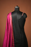 Tamizh Black Sleeveless Chettinad Cotton Kurti Set ( Set of 2 )