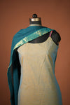 Poonguzhali Grey Sleeveless Chettinad Cotton Kurti Set ( Set of 2 )