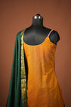 Poonguzhali Mustard Sleeveless Chettinad Cotton Kurti Set ( Set of 2 )