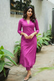 Umaiyaal Magenta Kurti Set (Set of 2)