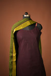 Vennila Brown Sleeveless Chettinad Cotton Kurti Set ( Set of 2 )