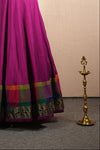 Thendral Plain Magenta Sleeveless Croptop and Skirt ( Set of 2 )
