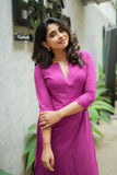 Umaiyaal Magenta Kurti Set (Set of 2)