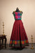 Thendral Maroon Sleeveless Croptop and Skirt (Set of 2 )