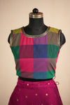 Thendral Magenta Sleeveless Croptop and Skirt (Set of 2 )