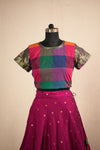 Thendral Magenta Croptop and Skirt (Set of 2 )