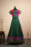 Thendral Green Croptop and Skirt ( Set of 2 )