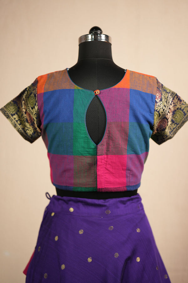 Thendral Violet Croptop and Skirt ( Set of 2 )