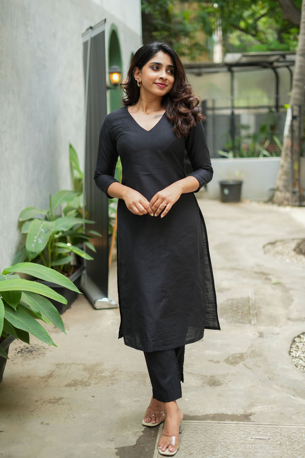 Diya Black Co Ord Set (Set of 2)