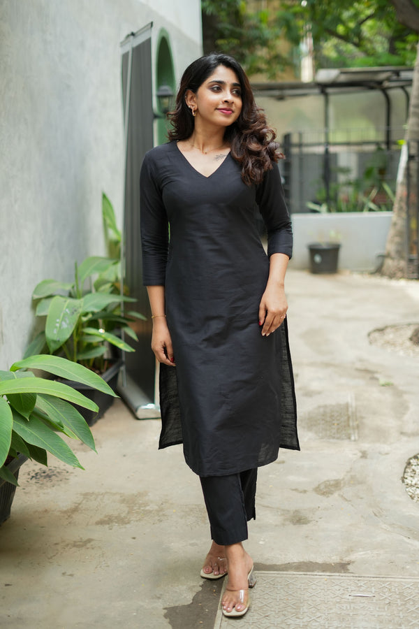 Diya Black Co Ord Set (Set of 2)