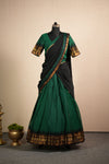 Madhuri Green Chettinad Cotton Halfsaree (Set of 3 )
