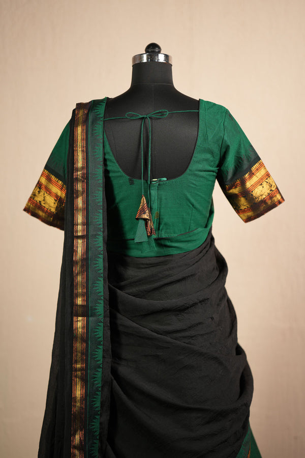 Madhuri Green Chettinad Cotton Halfsaree (Set of 3 )