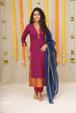 Jovitha Magenta with Blue