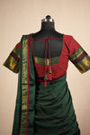 Sana Red Checks Chettinad Cotton Halfsaree (Set of 3)