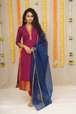 Jovitha Magenta with Blue