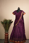 Venba Wine Chettinad Cotton Halfsaree (Set of 3 )