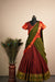 Daksha Brown Checks Chettinad Cotton Halfsaree (Set of 3 )