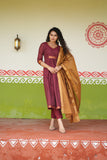 Shanmathi Maroon & Mustard