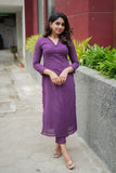 Umaiyaal Violet Kurti Set (Set of 2)