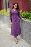 Umaiyaal Violet Kurti Set (Set of 2)
