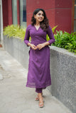 Umaiyaal Violet Kurti Set (Set of 2)