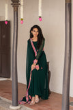 Ishani Green with Peach flair  Dress (Set of 2)