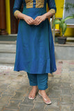 Pranazhini Teal Kurta Set (Set of 2)