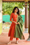 Shanmathi Orange & Green