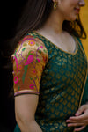 Smriti Green Brocade Kurti Set
