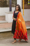 Poonam Black Mom & Me Combo | Handcrafted Festive Mother Daughter Ethnic Wear by Ekanta Studio | Mom 02