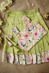 Ishara pastel green kids pavadai set Mini