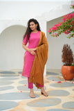 Pramojitha Pink & Mustard - (Set of 2)